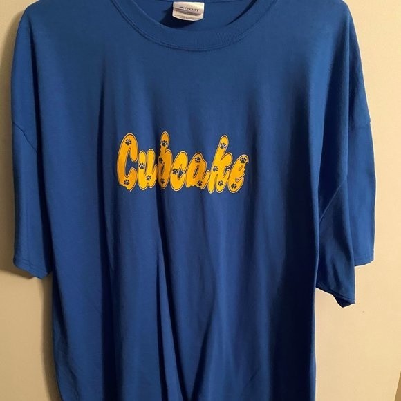 Blue Cubcake T-shirt, 50 cotton/50 polyester, Adult 3XL - Picture 3 of 3